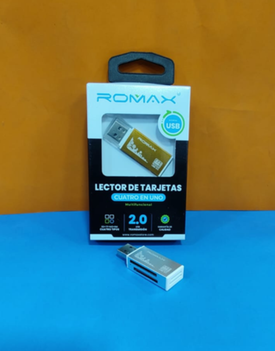 LECTOR DE TARJETAS ROMAX 4 EN 1 