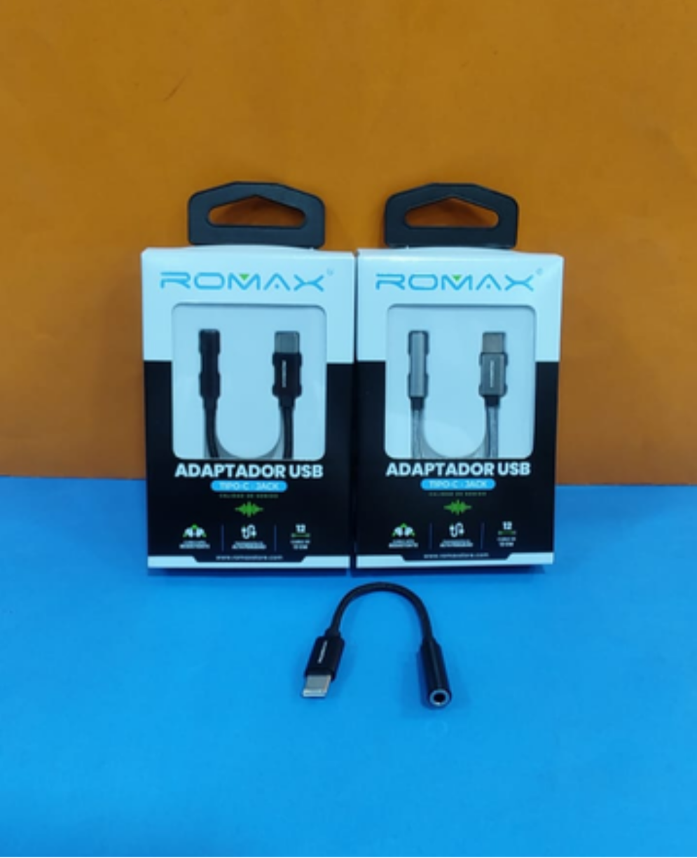 ADAPTADOR ROMAX DE  AUDIO A TYPE C