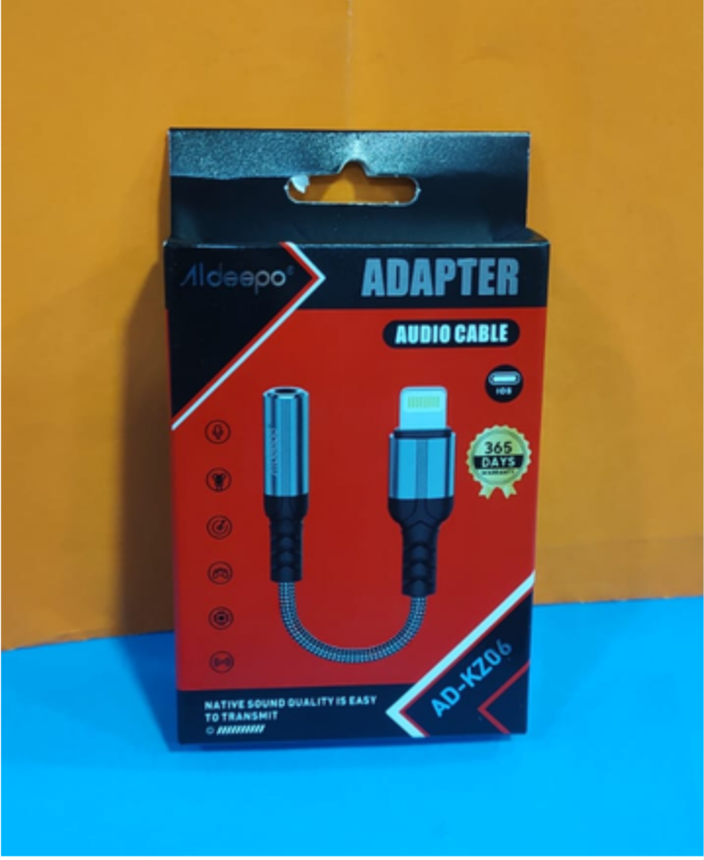 ADAPTADOR ALDEEPO DE AUDIO A IPHONE AD-KZ06