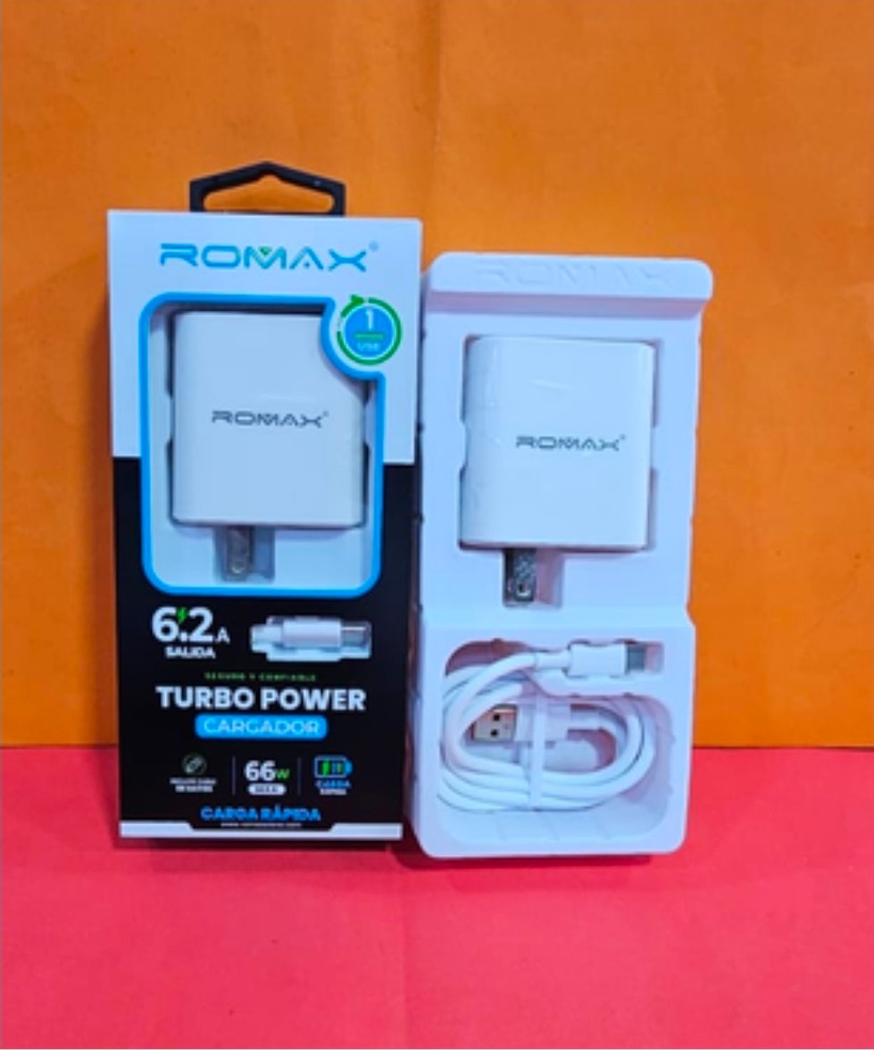 TCC0540 CARGADOR ROMAX C 6.2A 66W 